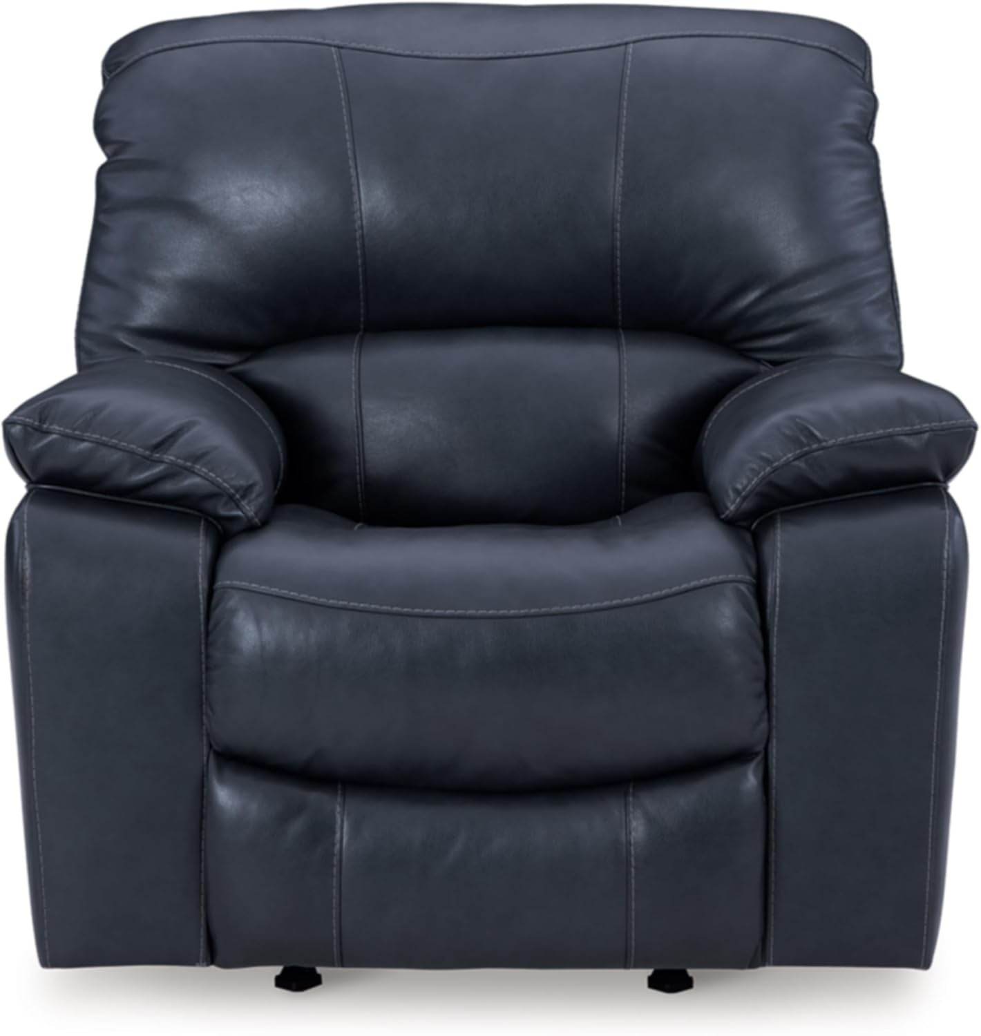 Leesworth Modern Leather Match Power Rocker Recliner USB Port, Blue - Loft&Timber