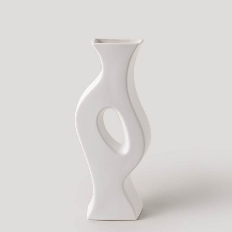 Ceramic Simple White Vase Nordic Home Decoration - Loft&Timber