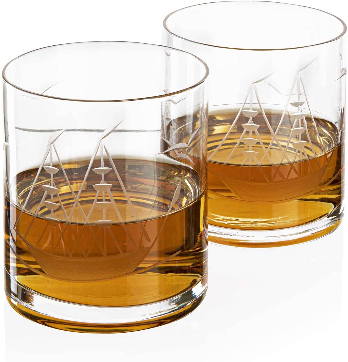 Whiskey Ship in a Barrel Decanter With Ship With 2-10 oz Glasses - By The Wine Savant, Whiskey & Wine Decanter Clear - Loft&Timber