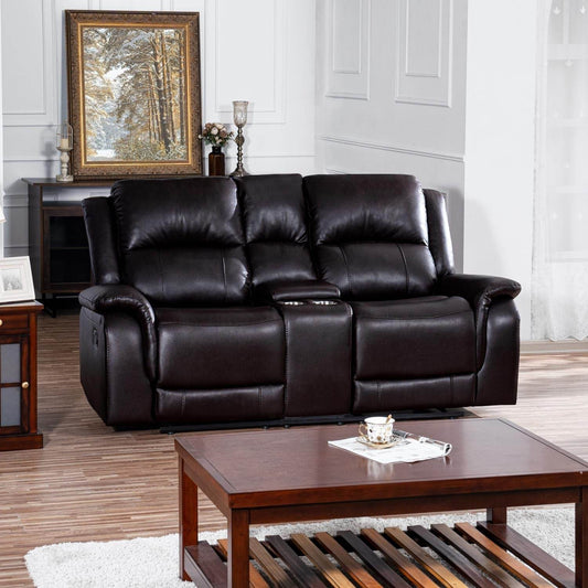 Timeless Comfort: Katie Leather ReclinerEspresso (Loveseat) - Loft&Timber