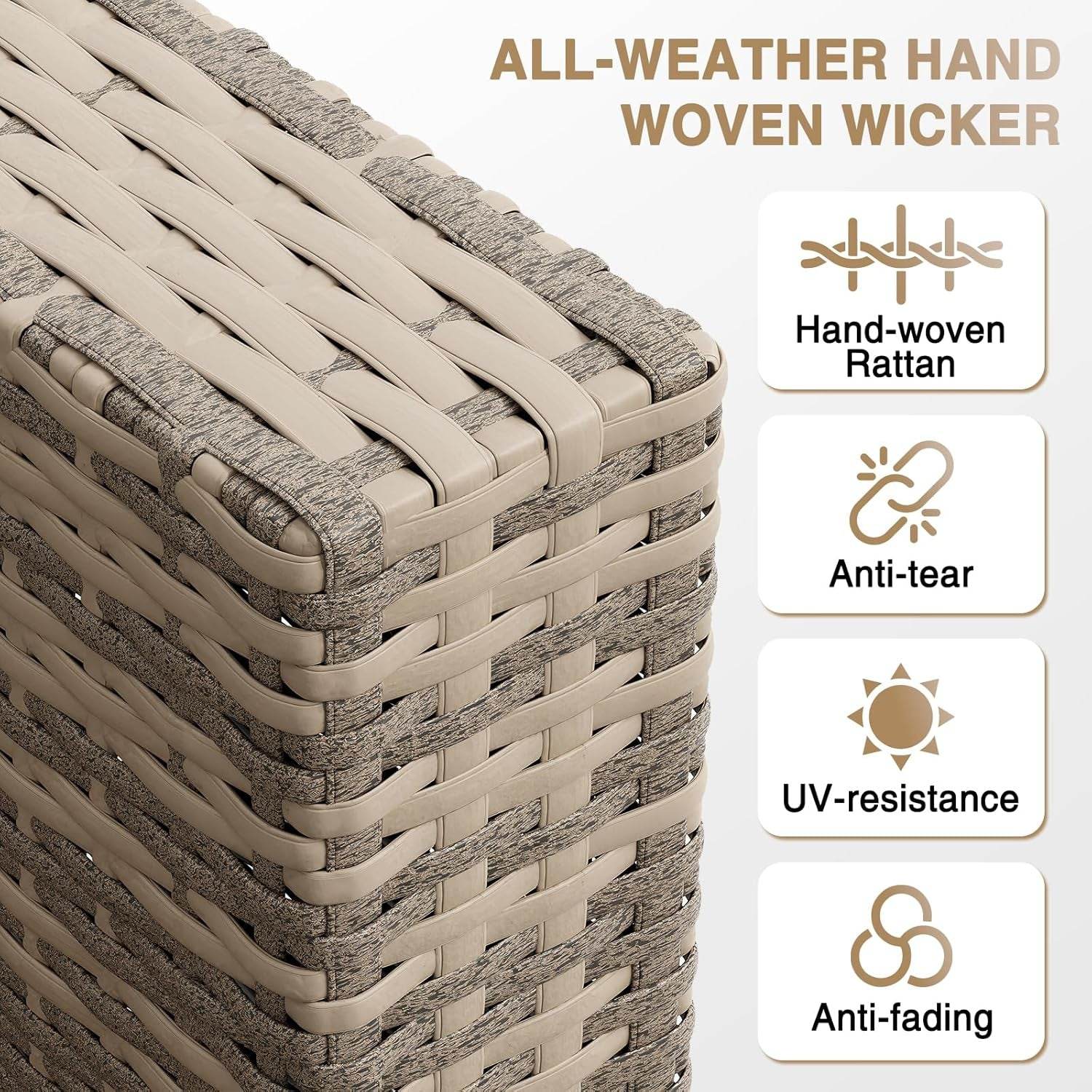 Outdoor Patio Furniture Set with Firepit Table and Cushions - Loft&Timber