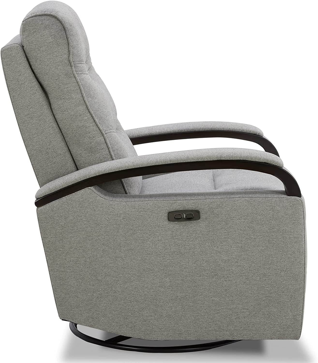Fabric Power Swivel Glider Rocker Recliner Chair (Light Grey) - Loft&Timber