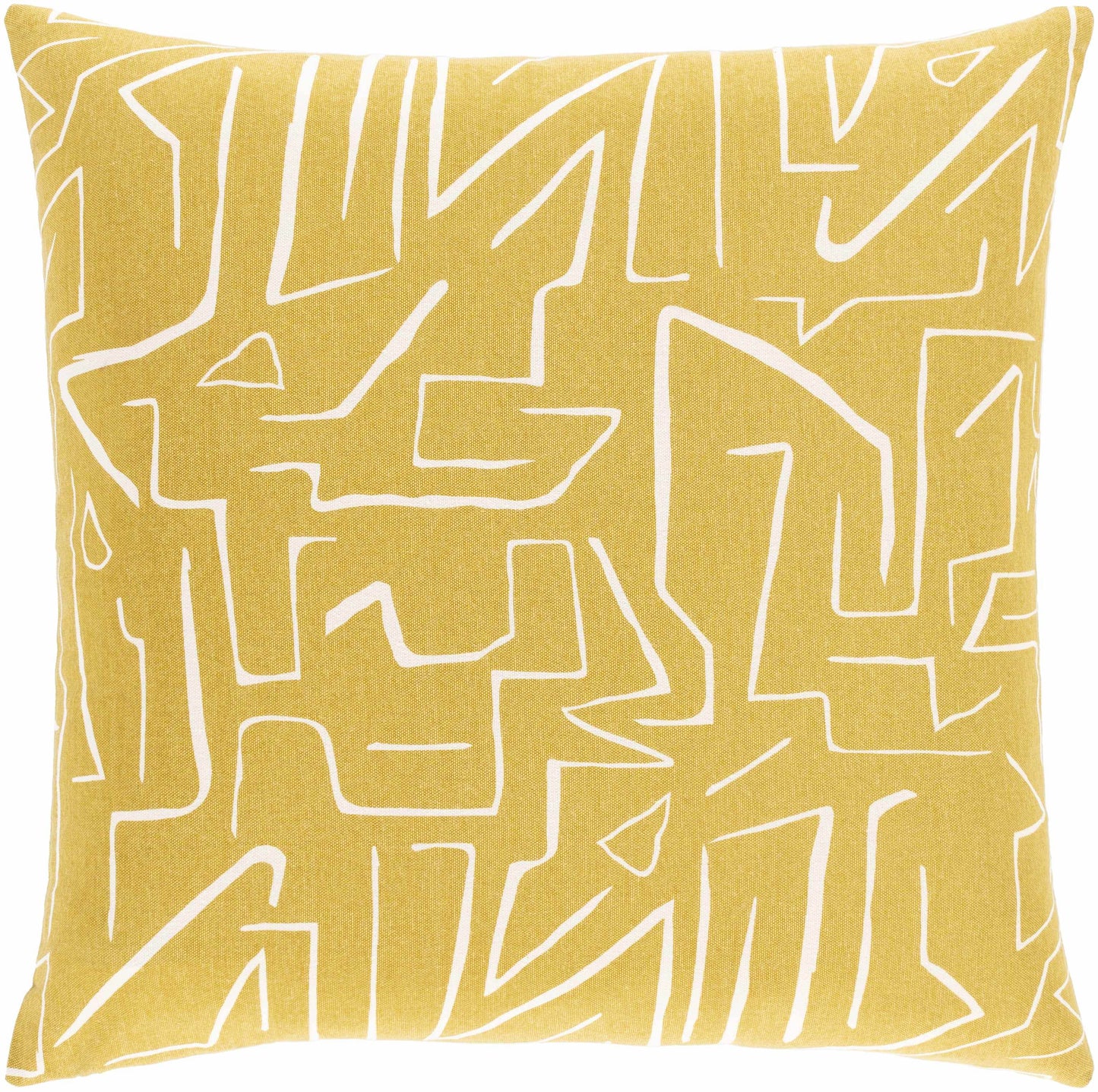 Bildeston Yellow Abstract Pattern Throw Pillow - Clearance - Loft&Timber