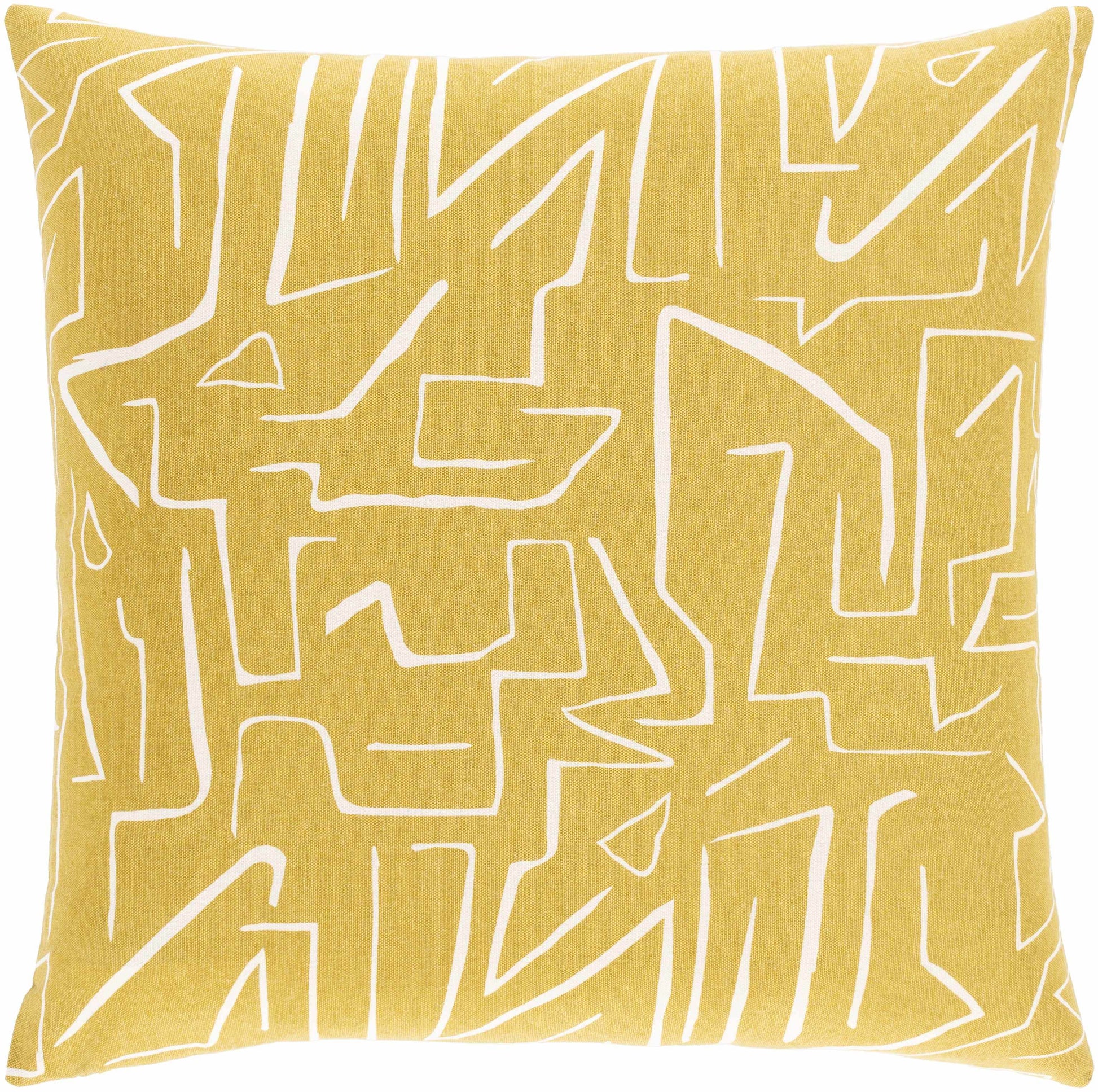 Bildeston Yellow Abstract Pattern Throw Pillow - Clearance - Loft&Timber