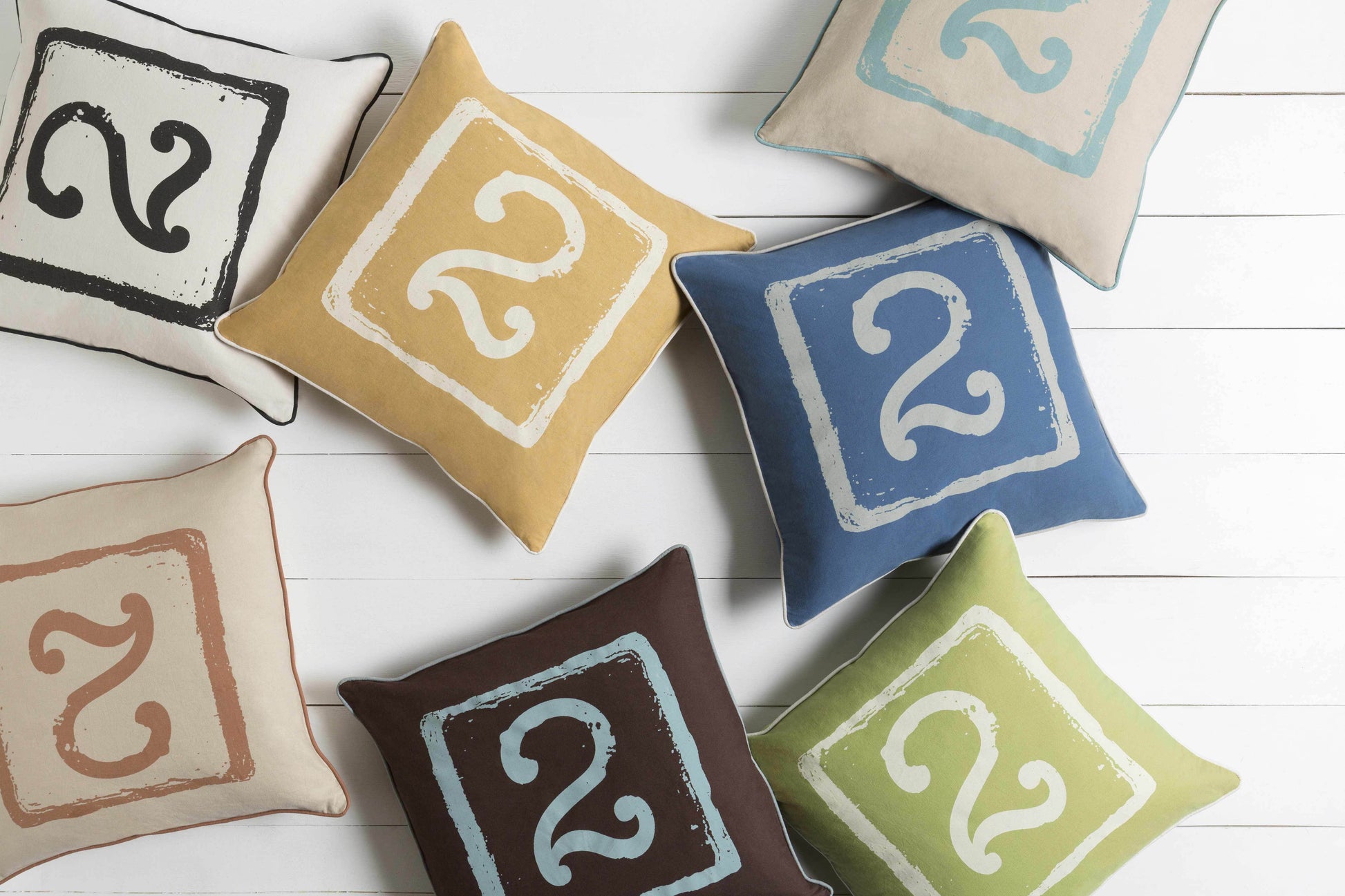 Gatton Number 2 Throw Pillow - Clearance - Loft&Timber