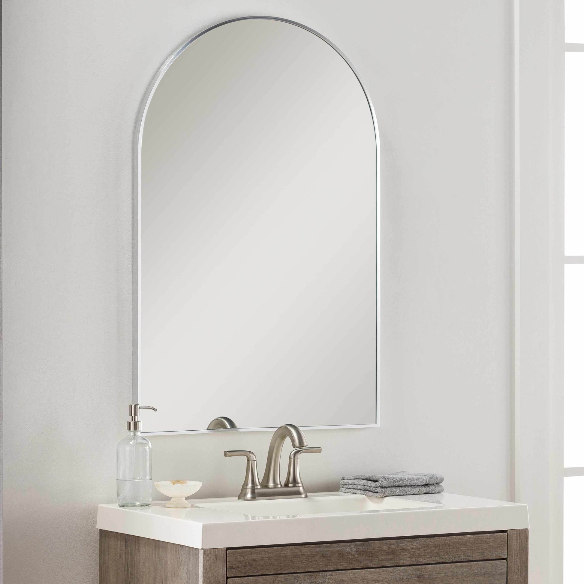 Brembilla Silver Gray Contemporary Mirror - Loft&Timber