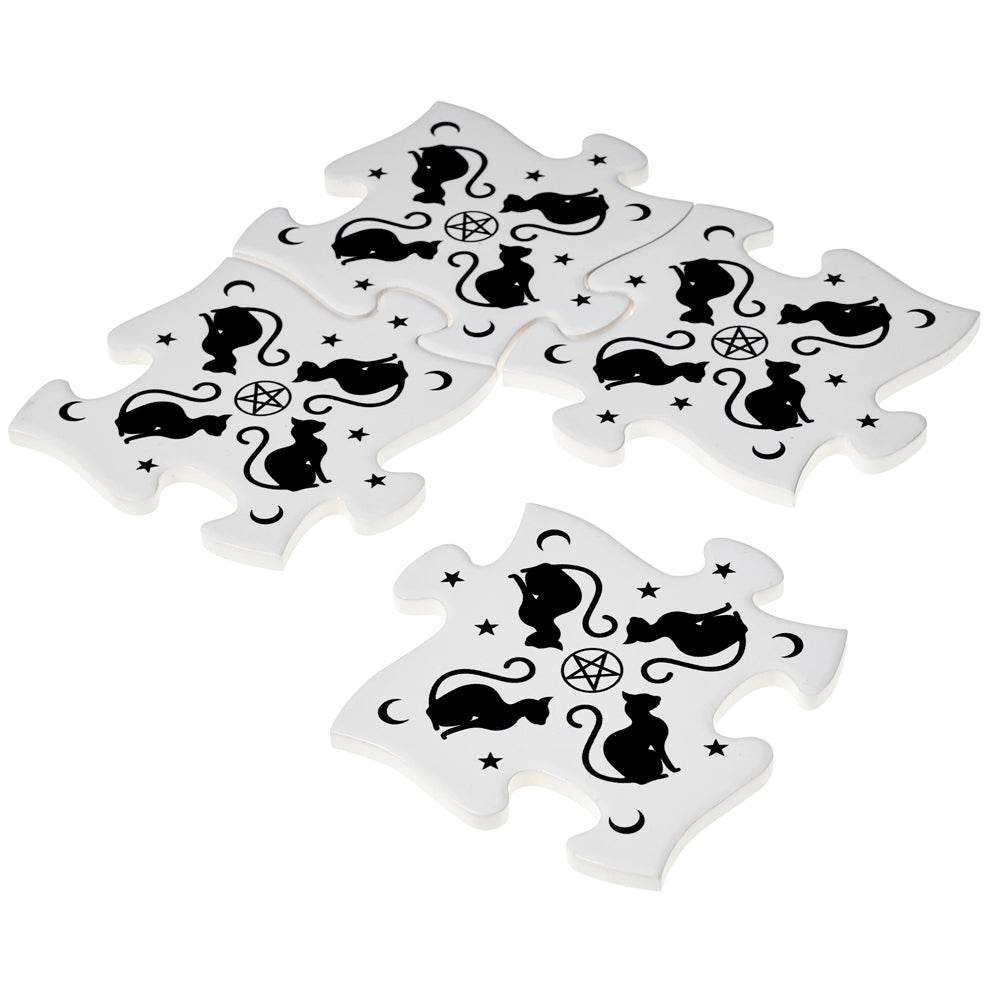 Black Cats Coasters (Set of 4) - Loft&Timber