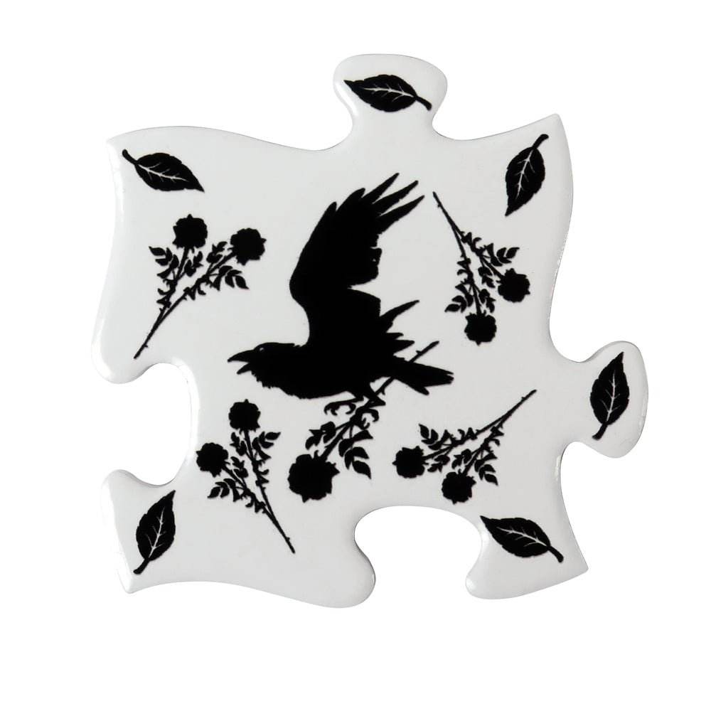 Black Raven & Rose Coasters (Set of 4) - Loft&Timber