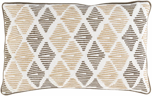 Bankstown Beige Geometric Lumbar Pillow - Clearance - Loft&Timber