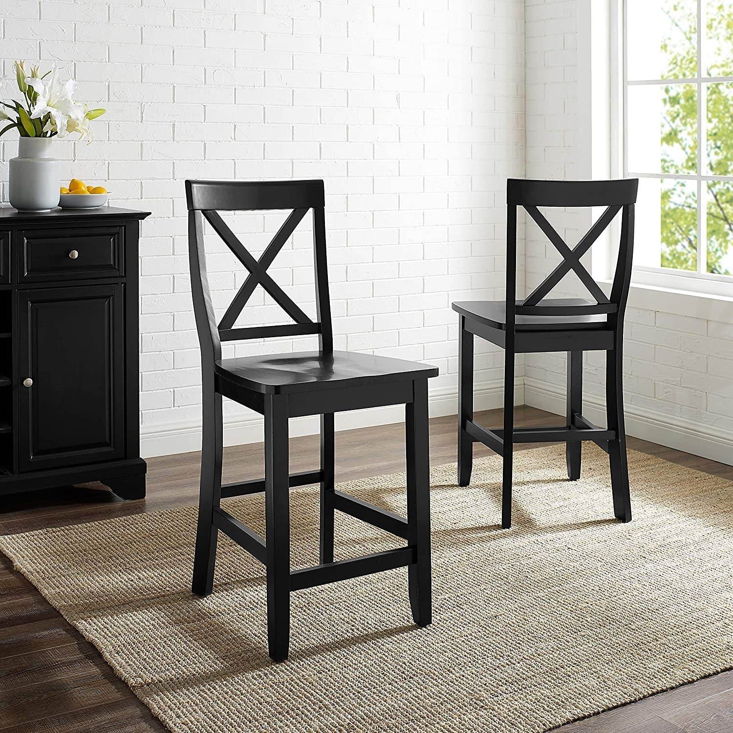 Crosley Furniture X-Back Bar Stool Set - Loft&Timber