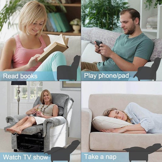 Massage Recliner Chair (Leather, Brown) - Loft&Timber