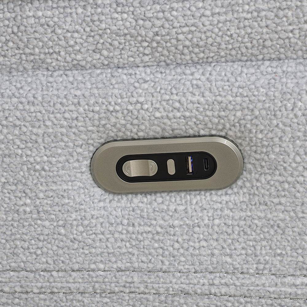 sofa Off-white Lambswool 4-Piece Living Room Recliner Sofa - Loft&Timber