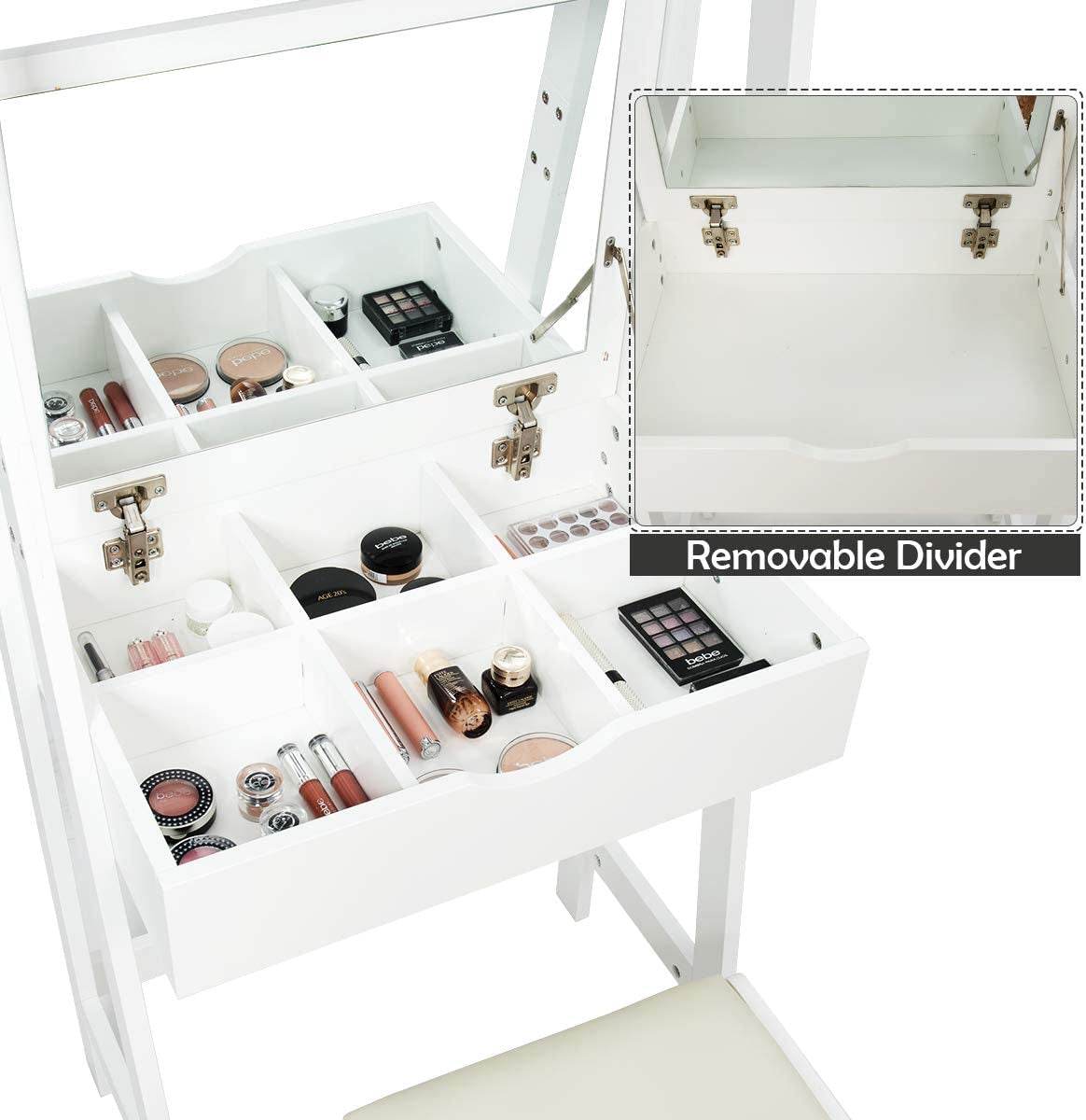 3-In-1 Vanity Set with Flip Top Mirror - Loft&Timber