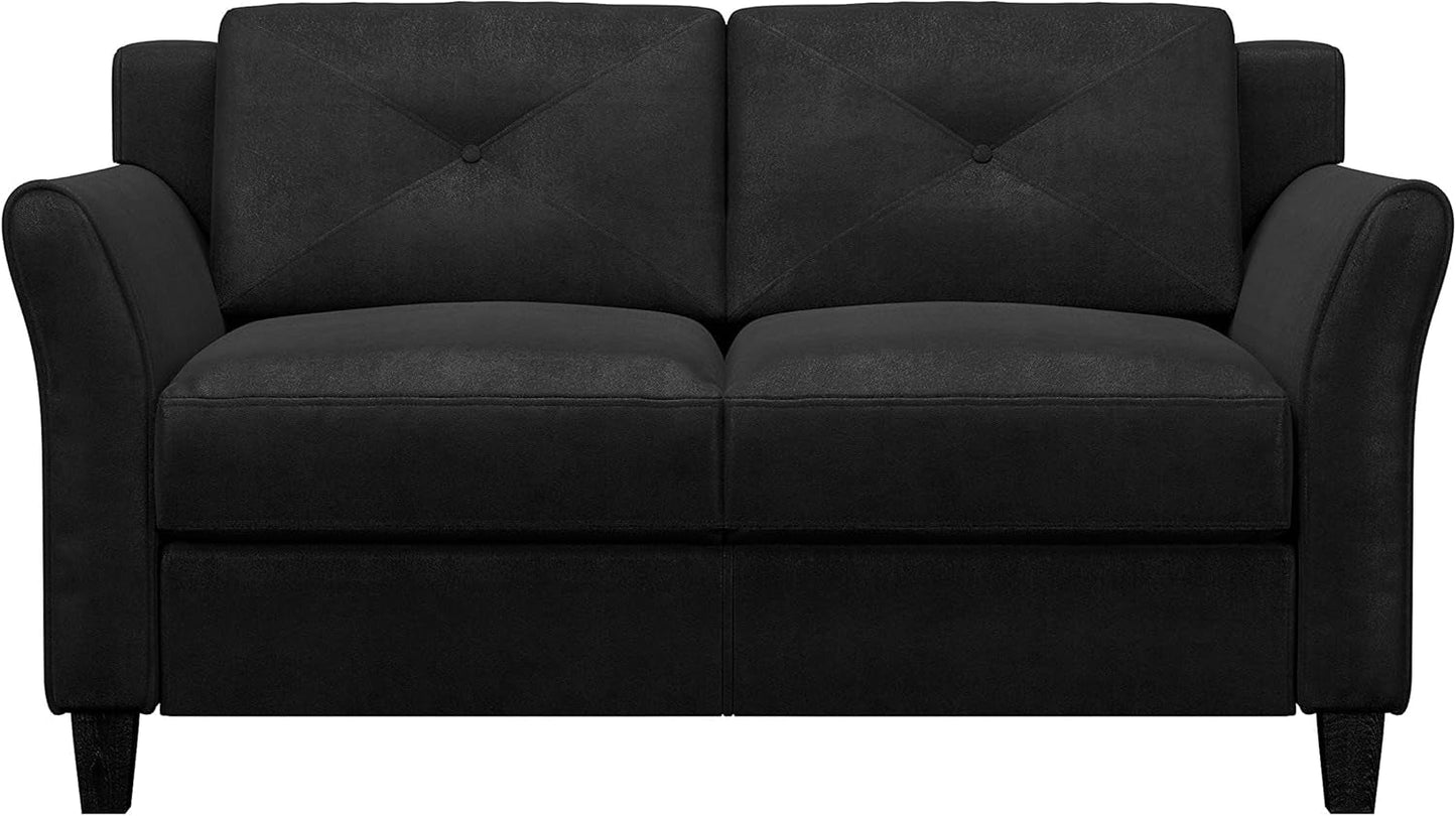 57" Black Loveseat - Harrington-3