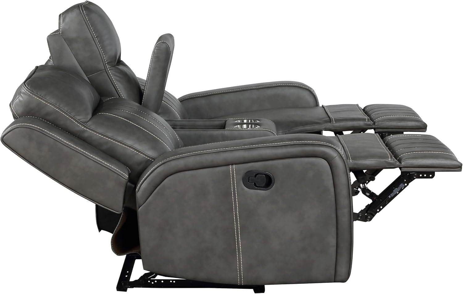 Gray Reclining Loveseat rana - Loft&Timber
