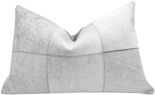 Canvello Genuine Cowhide Leather Decorative Throw Pillows - Handmade Patchwork Boho Accent Pillows For Sofa, Couch, Bed, Chair - Western Southwestern Farmhouse Pillow Covers With Feather Down Insert Included) - Loft&Timber