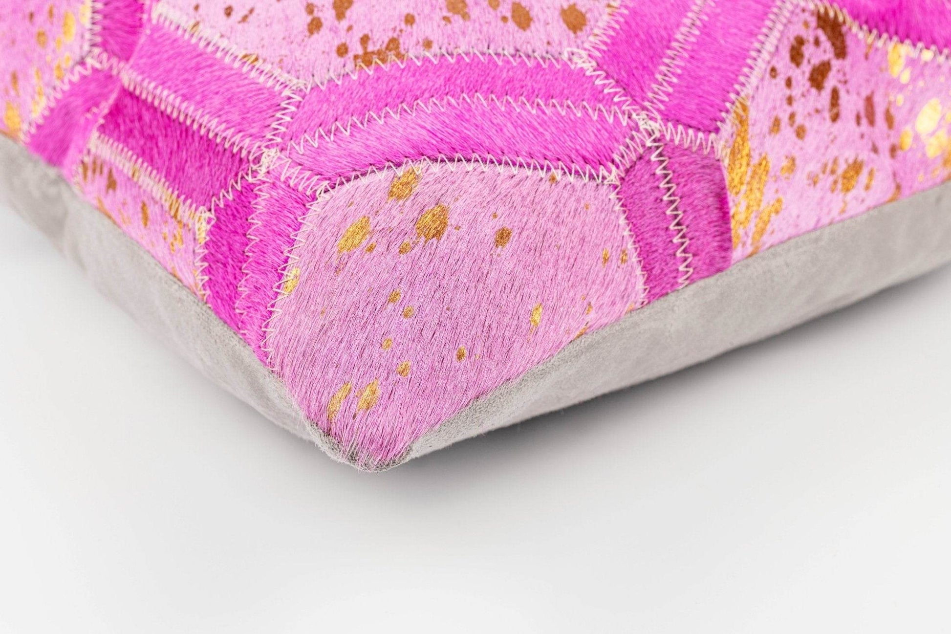 Canvello Genuine Cowhide Leather Decorative Throw Pillows - Handmade Patchwork Boho Accent Pillows For Sofa, Couch, Bed, Chair - Western Southwestern Farmhouse Pillow Covers With Feather Down Insert Included - Loft&Timber