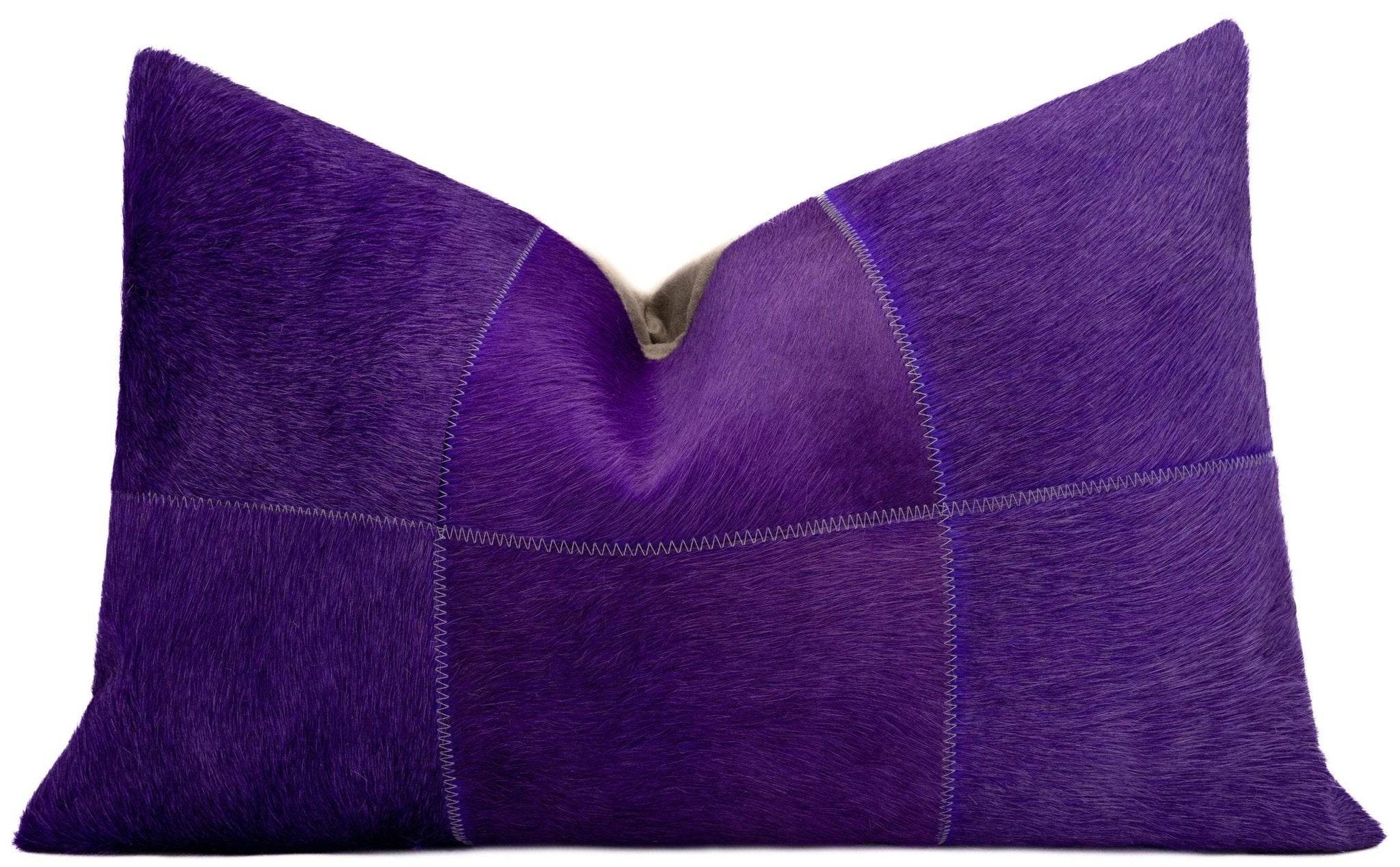 Canvello Genuine Cowhide Leather Decorative Throw Pillows - Handmade Patchwork Boho Accent Pillows For Sofa, Couch, Bed, Chair - Western Southwestern Farmhouse Pillow Covers With Feather Down Insert Included) - Loft&Timber