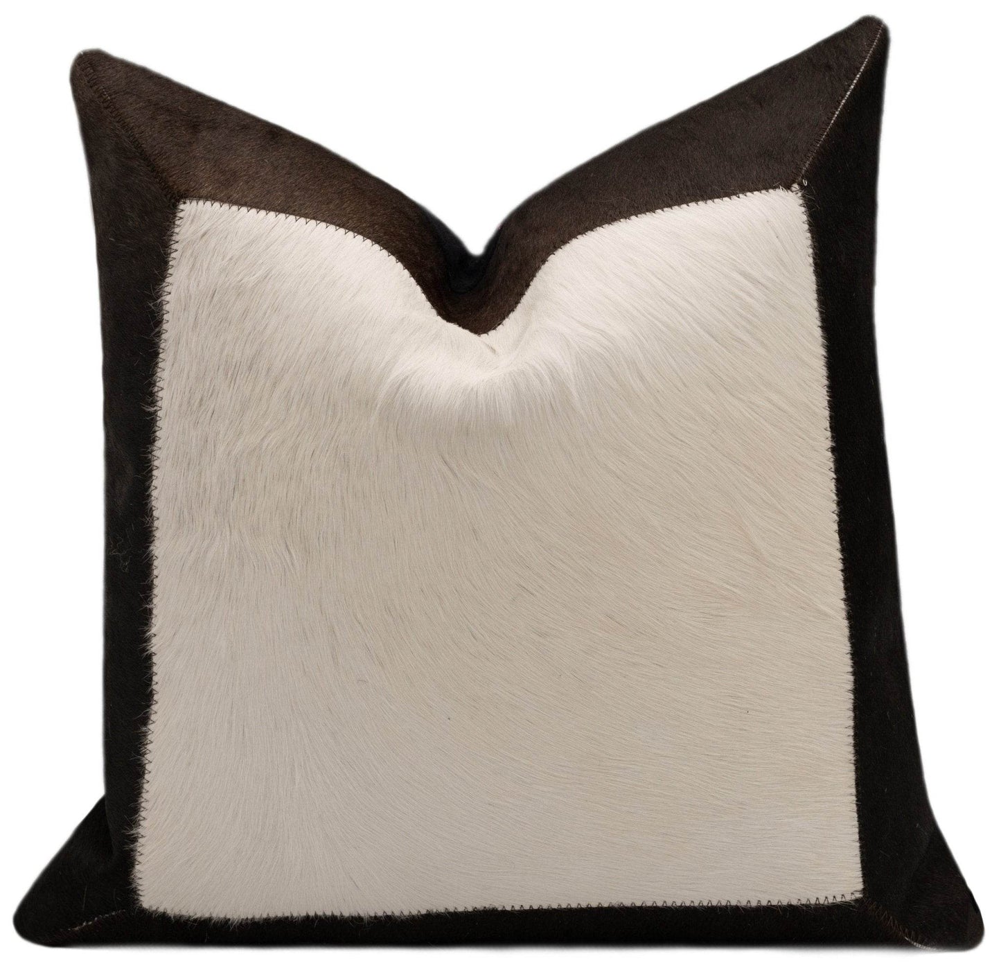 Canvello Genuine Cowhide Leather Decorative Throw Pillows - Handmade Patchwork Boho Accent Pillows For Sofa, Couch, Bed, Chair - Western Southwestern Farmhouse Pillow Covers With Feather Down Insert Included) - Loft&Timber