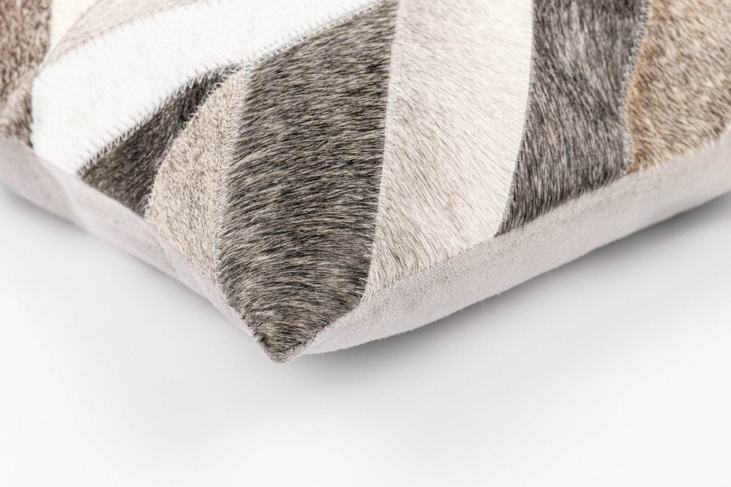 Canvello Genuine Cowhide Leather Decorative Throw Pillows - Handmade Patchwork Boho Accent Pillows For Sofa, Couch, Bed, Chair - Western Southwestern Farmhouse Pillow Covers With Feather Down Insert Included - Loft&Timber