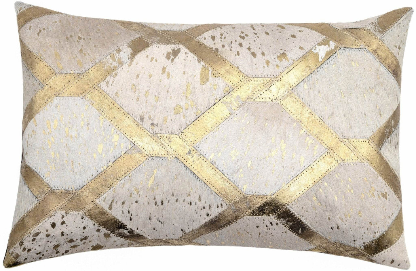 Canvello Genuine Cowhide Leather Decorative Throw Pillows - Handmade Patchwork Boho Accent Pillows For Sofa, Couch, Bed, Chair - Western Southwestern Farmhouse Pillow Covers With Feather Down Insert Included) - Loft&Timber