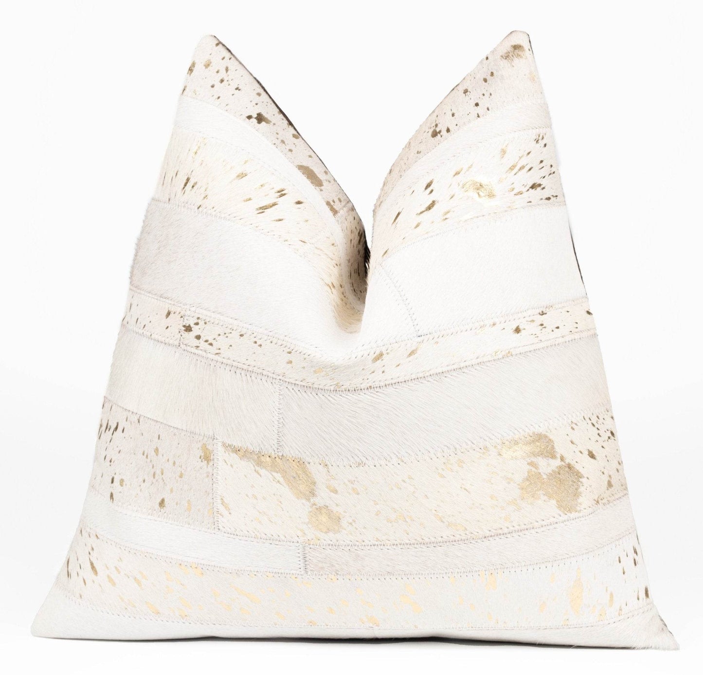 Canvello Genuine Cowhide Leather Decorative Throw Pillows - Handmade Patchwork Boho Accent Pillows For Sofa, Couch, Bed, Chair - Western Southwestern Farmhouse Pillow Covers With Feather Down Insert Included - Loft&Timber