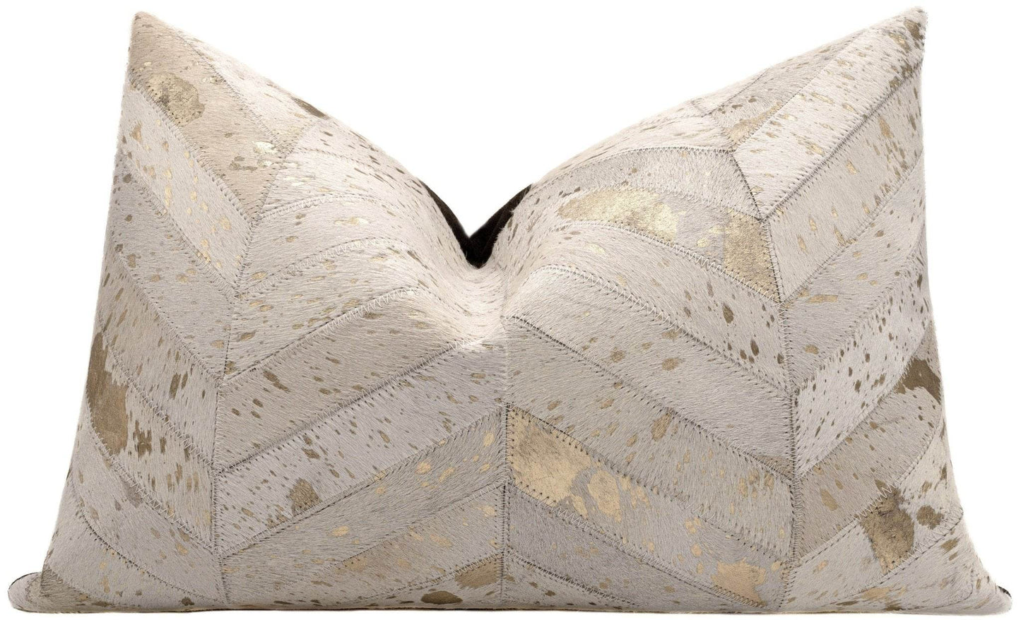 Canvello Genuine Cowhide Leather Decorative Throw Pillows - Handmade Patchwork Boho Accent Pillows For Sofa, Couch, Bed, Chair - Western Southwestern Farmhouse Pillow Covers With Feather Down Insert Included - Loft&Timber