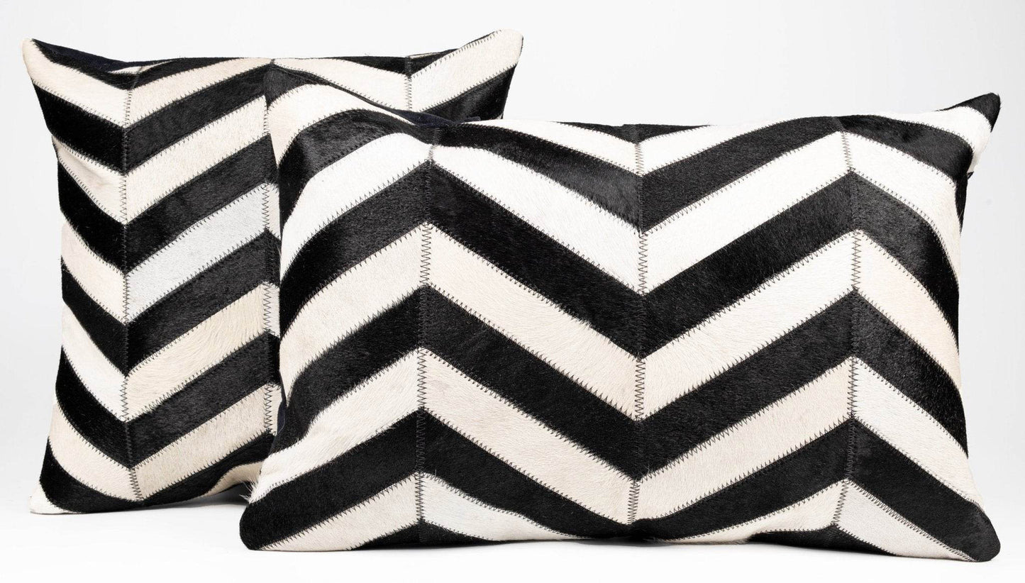 Canvello Genuine Cowhide Leather Decorative Throw Pillows - Handmade Patchwork Boho Accent Pillows For Sofa, Couch, Bed, Chair - Western Southwestern Farmhouse Pillow Covers With Feather Down Insert Included - Loft&Timber