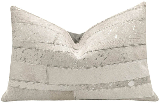 Canvello Genuine Cowhide Leather Decorative Throw Pillows - Handmade Patchwork Boho Accent Pillows For Sofa, Couch, Bed, Chair - Western Southwestern Farmhouse Pillow Covers With Feather Down Insert Included - Loft&Timber