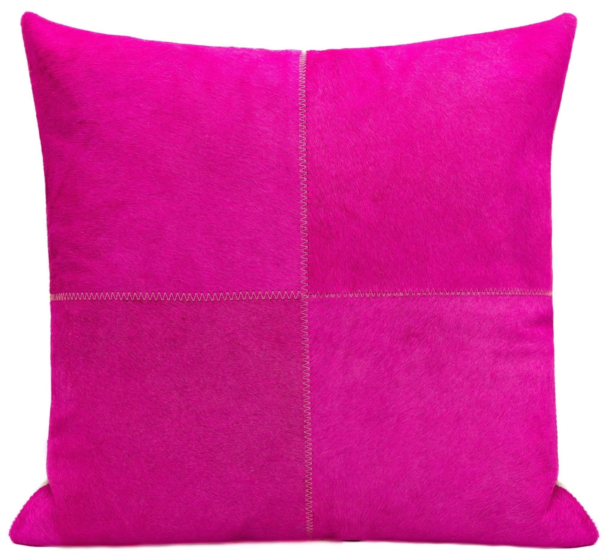 Canvello Genuine Cowhide Leather Decorative Throw Pillows - Handmade Patchwork Boho Accent Pillows For Sofa, Couch, Bed, Chair - Western Southwestern Farmhouse Pillow Covers With Feather Down Insert Included) - Loft&Timber