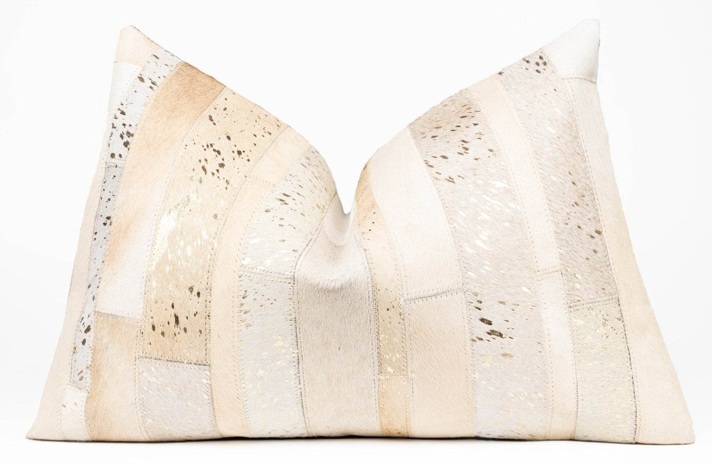 Canvello Genuine Cowhide Leather Decorative Throw Pillows - Handmade Patchwork Boho Accent Pillows For Sofa, Couch, Bed, Chair - Western Southwestern Farmhouse Pillow Covers With Feather Down Insert Included - Loft&Timber