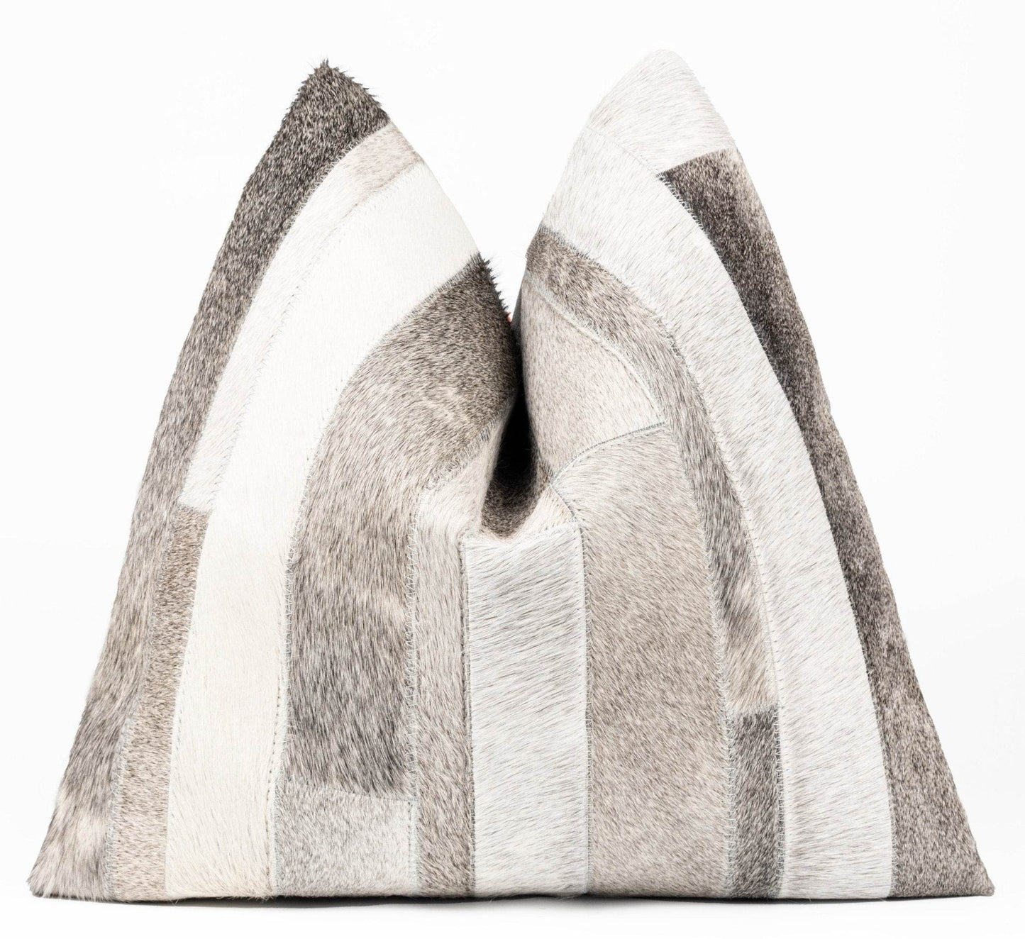 Canvello Genuine Cowhide Leather Decorative Throw Pillows - Handmade Patchwork Boho Accent Pillows For Sofa, Couch, Bed, Chair - Western Southwestern Farmhouse Pillow Covers With Feather Down Insert Included - Loft&Timber