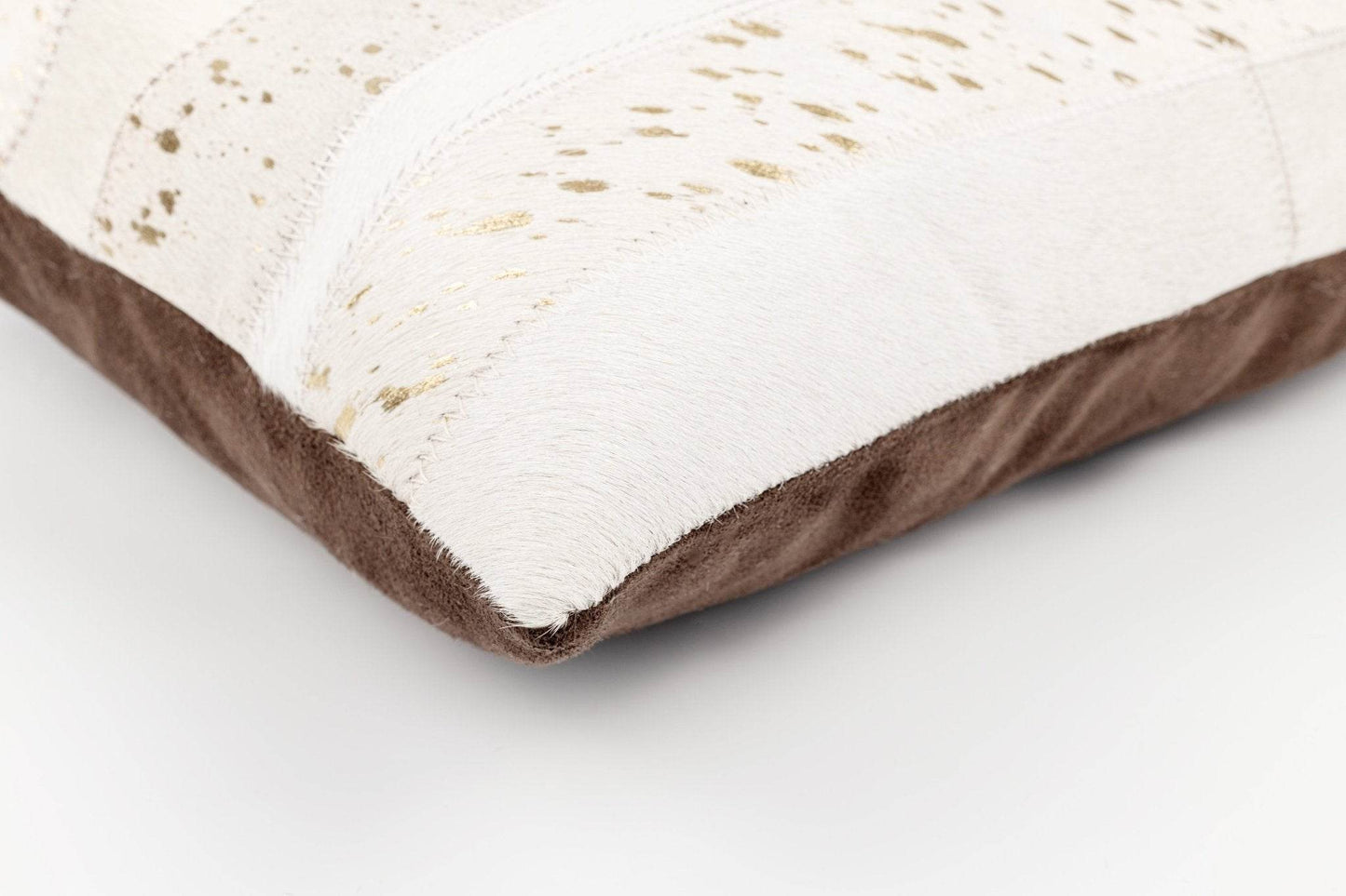 Canvello Genuine Cowhide Leather Decorative Throw Pillows - Handmade Patchwork Boho Accent Pillows For Sofa, Couch, Bed, Chair - Western Southwestern Farmhouse Pillow Covers With Feather Down Insert Included - Loft&Timber