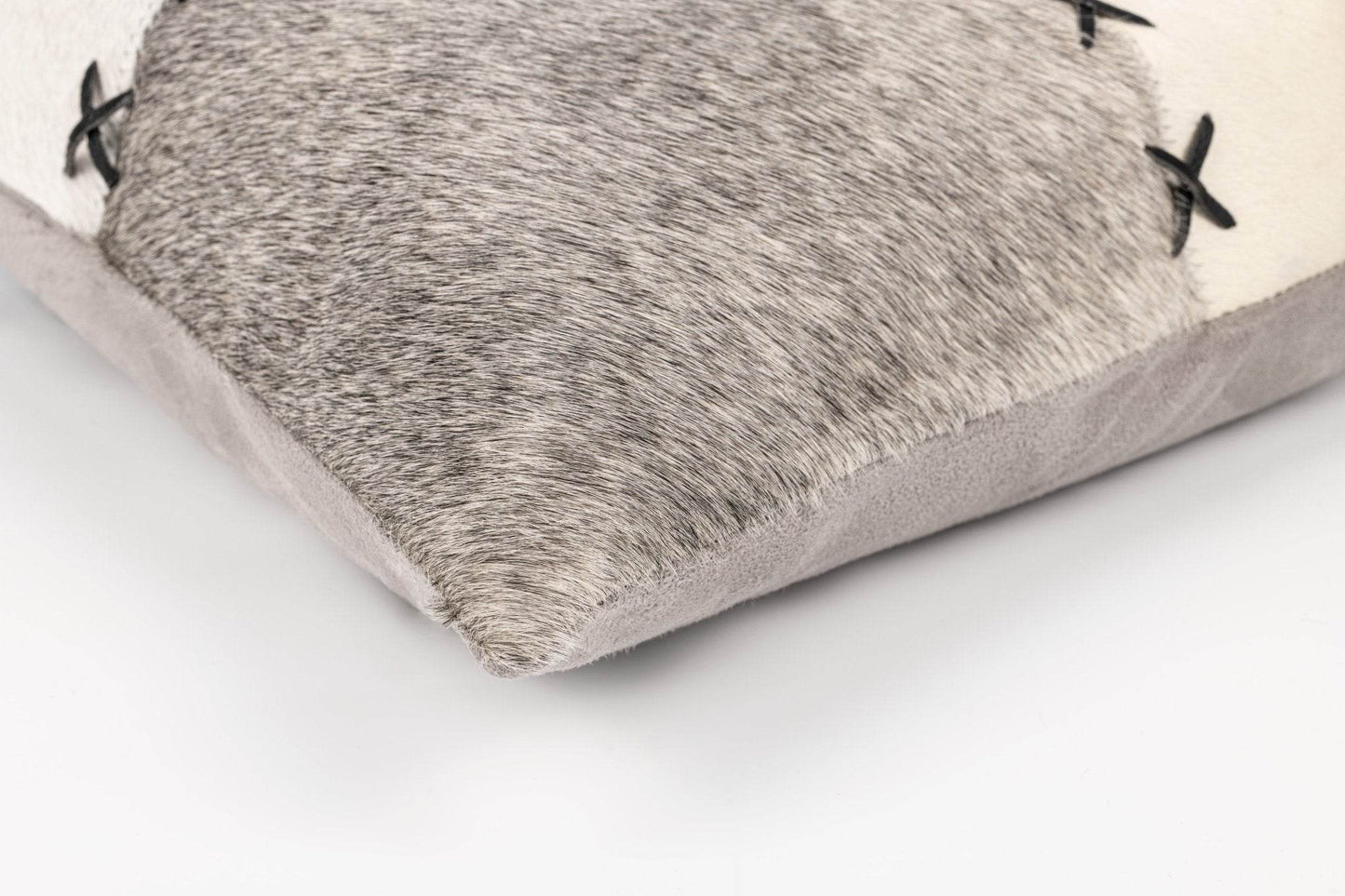 Canvello Genuine Cowhide Leather Decorative Throw Pillows - Handmade Patchwork Boho Accent Pillows For Sofa, Couch, Bed, Chair - Western Southwestern Farmhouse Pillow Covers With Feather Down Insert Included - Loft&Timber