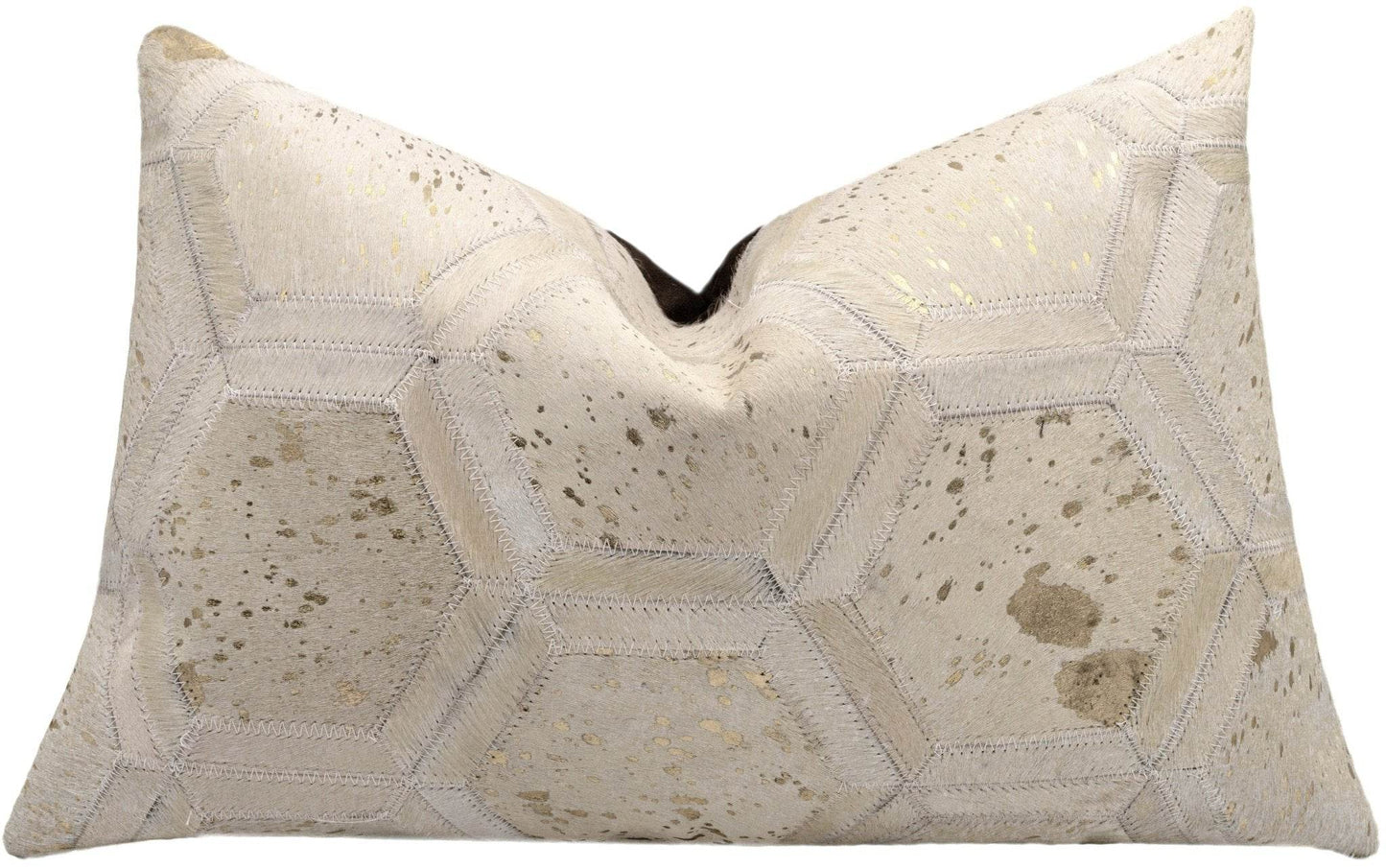 Canvello Genuine Cowhide Leather Decorative Throw Pillows - Handmade Patchwork Boho Accent Pillows For Sofa, Couch, Bed, Chair - Western Southwestern Farmhouse Pillow Covers With Feather Down Insert Included) - Loft&Timber