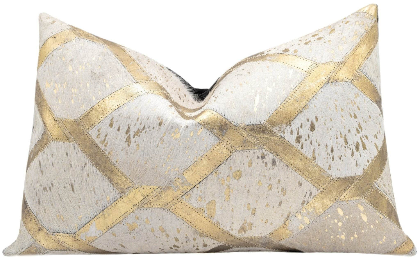 Canvello Genuine Cowhide Leather Decorative Throw Pillows - Handmade Patchwork Boho Accent Pillows For Sofa, Couch, Bed, Chair - Western Southwestern Farmhouse Pillow Covers With Feather Down Insert Included) - Loft&Timber