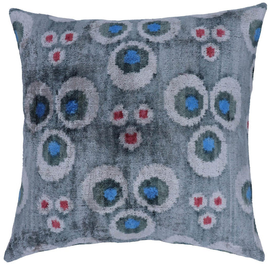 Canvello Luxury Gray Blue Dot Decorative Pillows - 16x16 inch - Loft&Timber