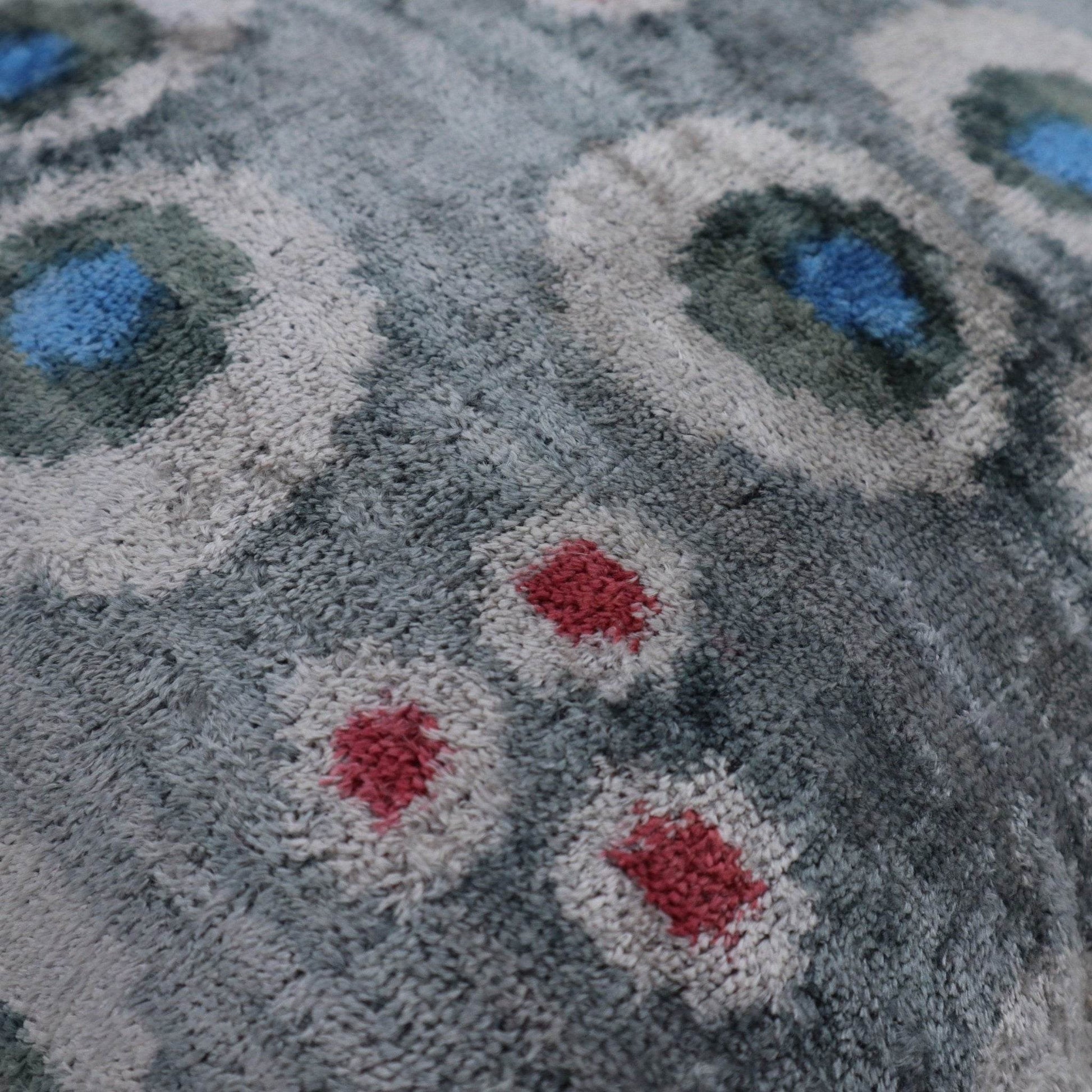 Canvello Luxury Gray Blue Dot Decorative Pillows - 16x16 inch - Loft&Timber