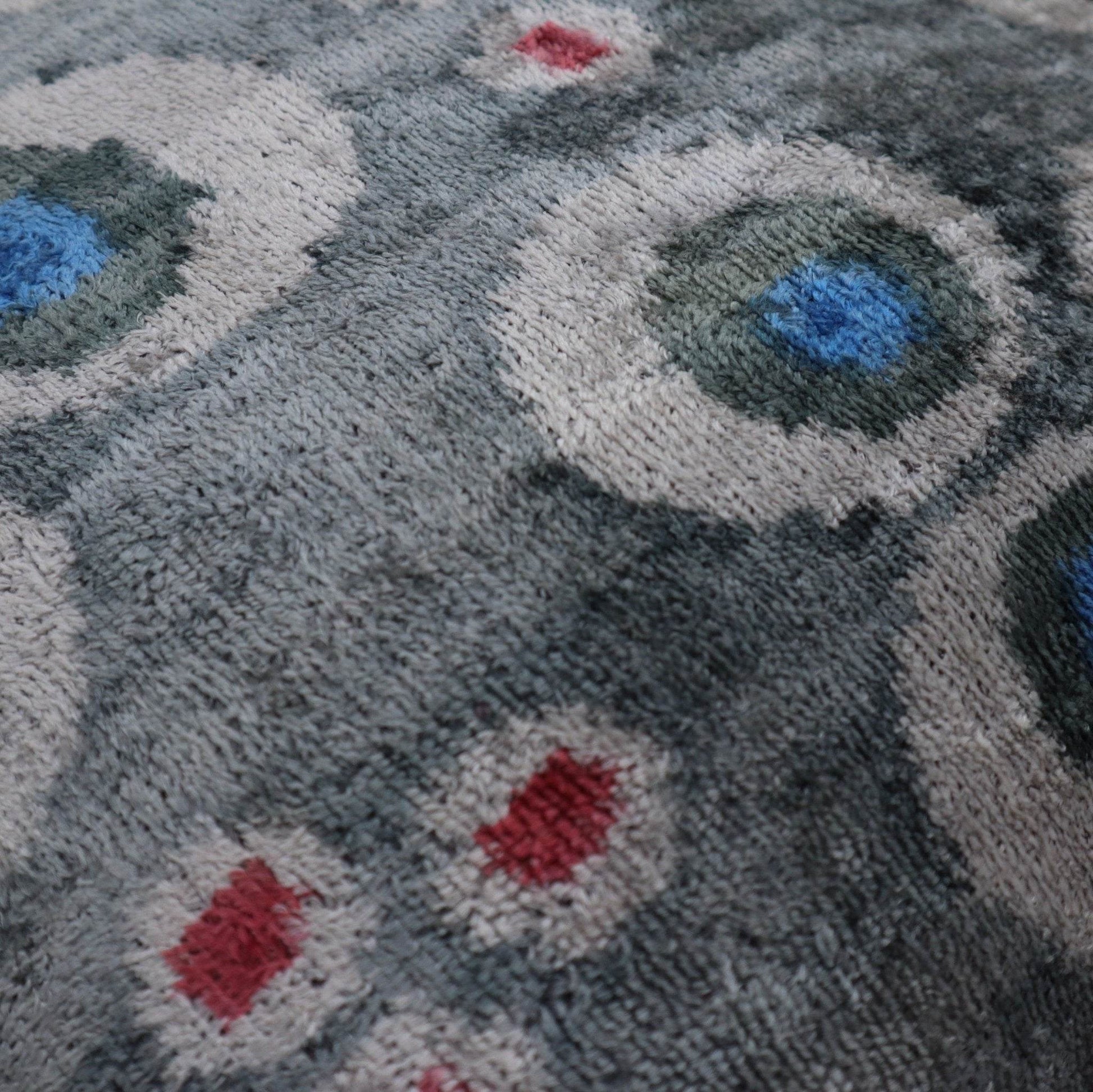 Canvello Luxury Gray Blue Dot Decorative Pillows - 16x16 inch - Loft&Timber