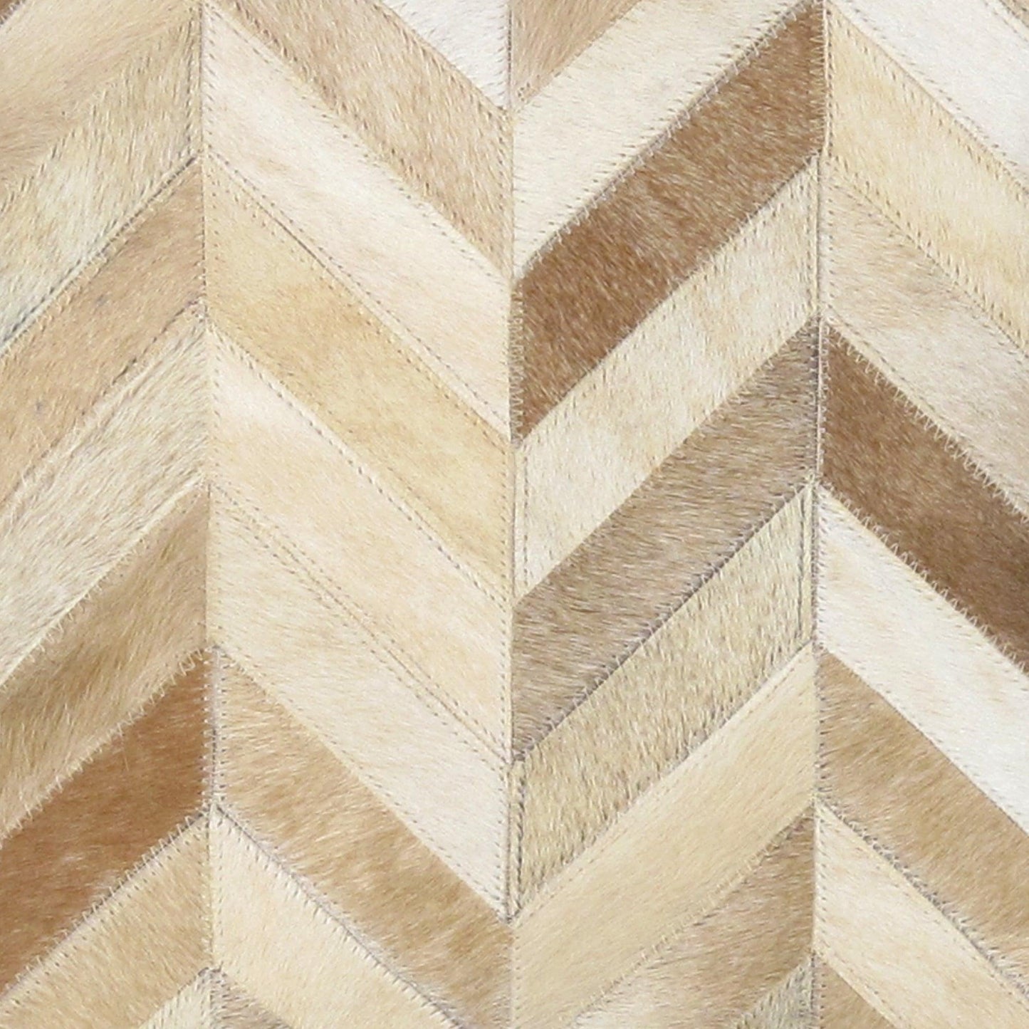 Canvello Safari Chevron L. Brown Cowhide 17" Decorative Throw Pillow - Loft&Timber