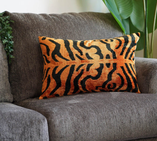 Canvello Tiger-Print Decorative Throw Pillows Sets | 16x24 in | Set of 3 - Loft&Timber