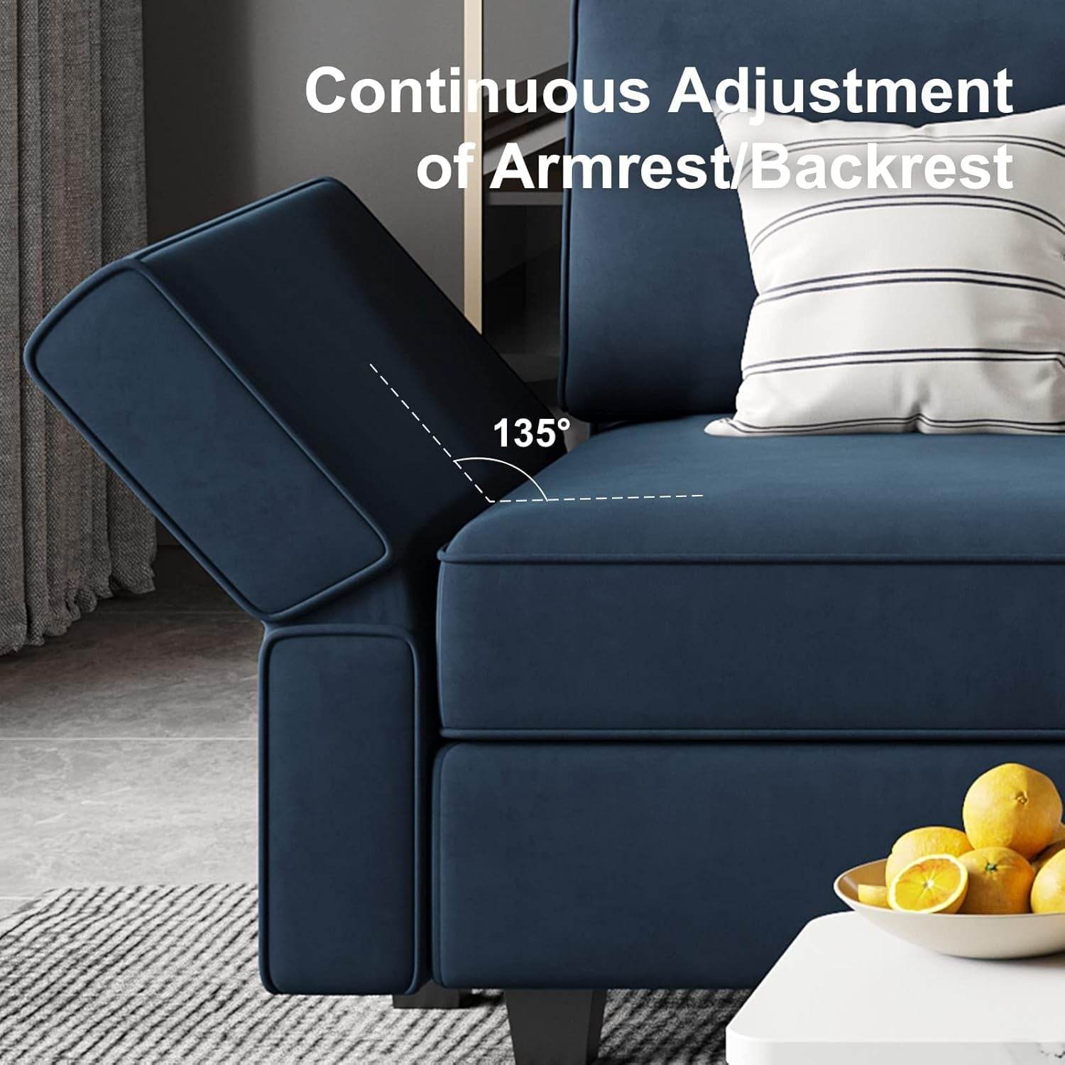 Modular Velvet Sectional Sofa with Storage Seat Oversized U Shaped Couch - Loft&Timber