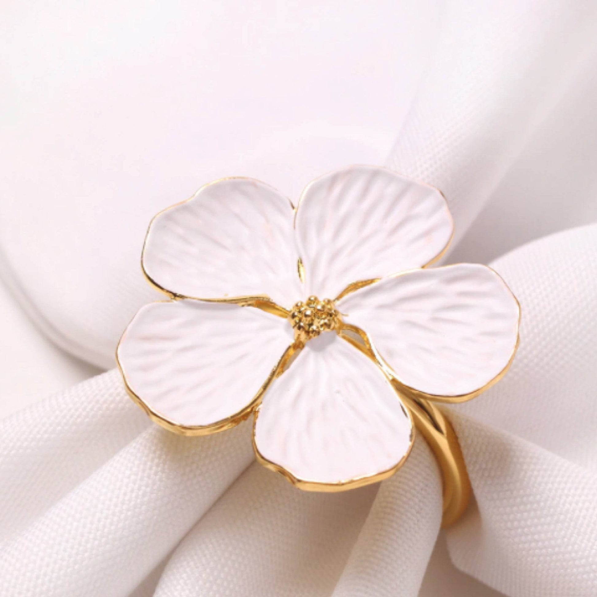 5 Leaf Flower Napkin Ring Set of 6 - Loft&Timber