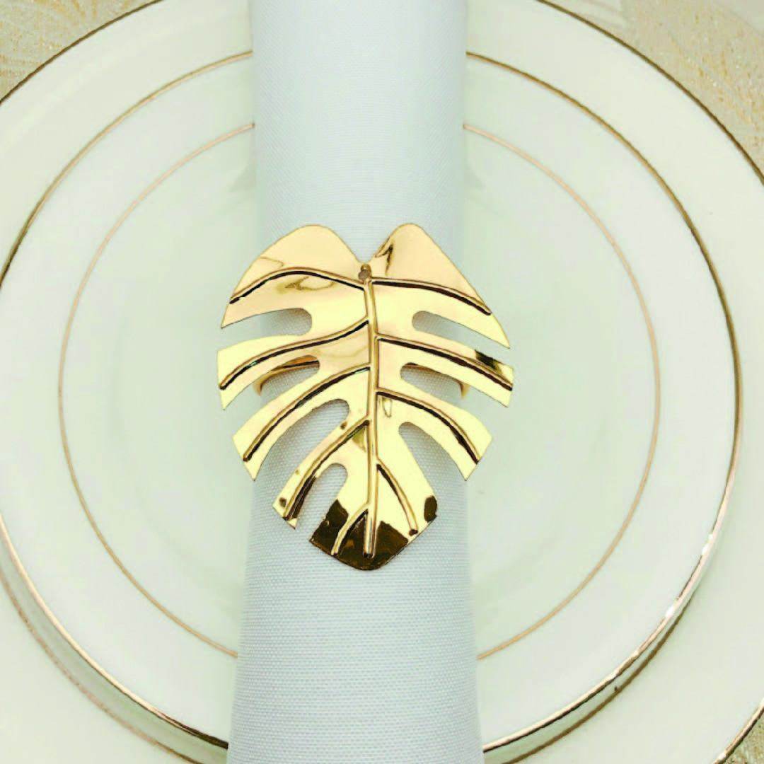 Leaf Napkin Ring Set of 6 - Loft&Timber