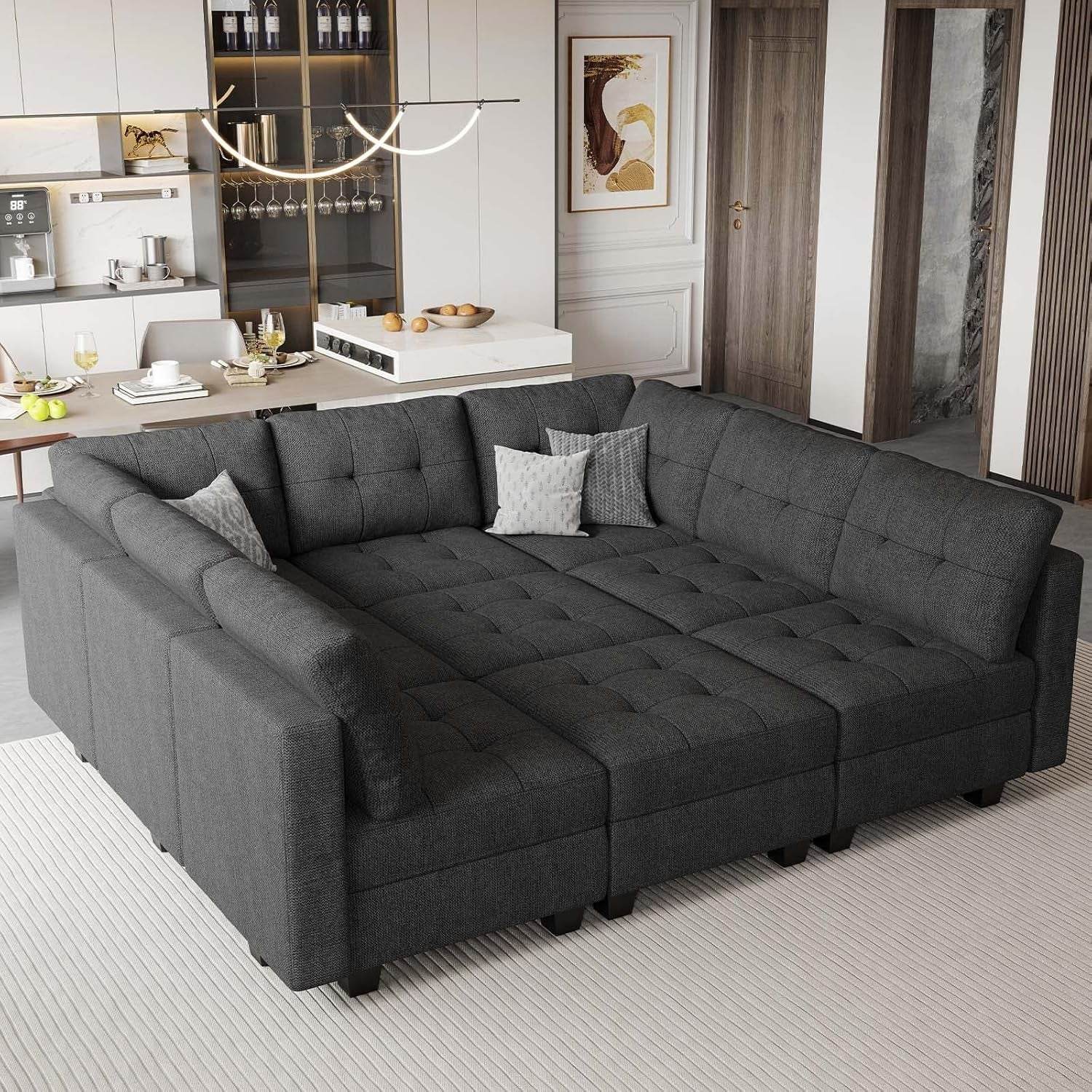 Comfortable Modular Sleeper Sofa Couch with Storage Solution - Loft&Timber