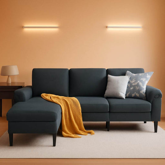 Convertible L Shaped Sectional Sofa with Storage Chaise - Loft&Timber