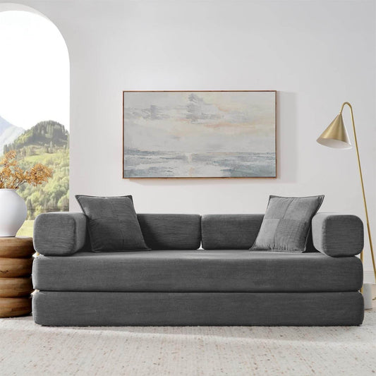 Convertible Sofa Bed with Adjustable Armrests and Comfort - Loft&Timber