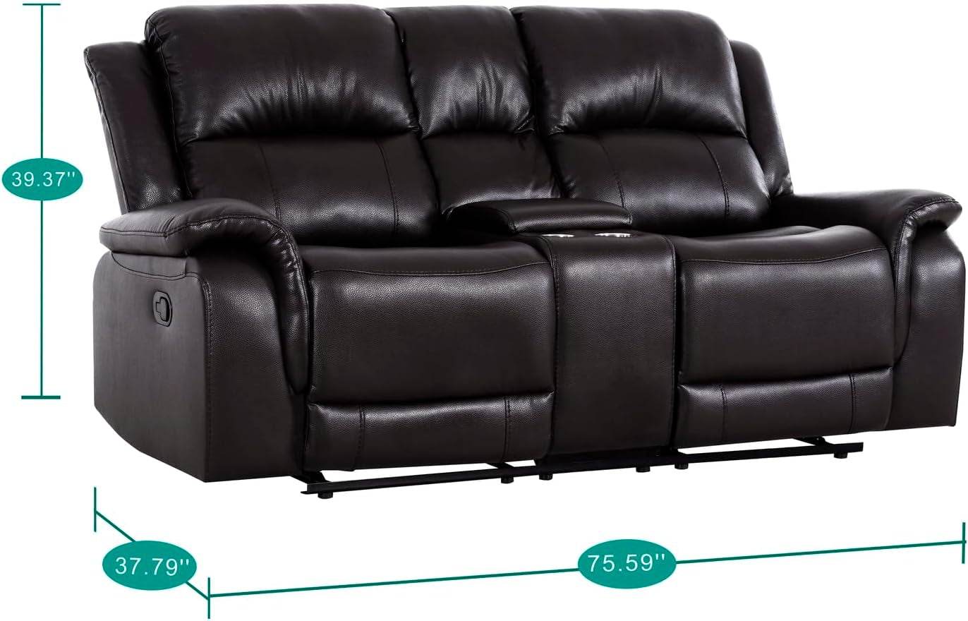Timeless Comfort: Katie Leather ReclinerEspresso (Loveseat) - Loft&Timber