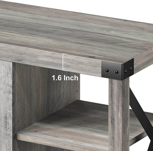Farmhouse Grey TV Stand for 65″ TV - Loft&Timber