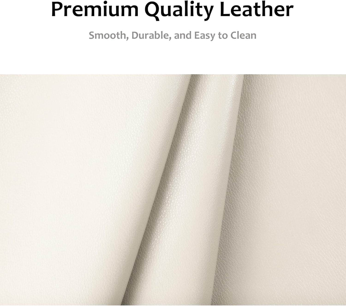 Leather Recliner Chair, Manual Recliner W/Comfortable Arms and Cup Holders for Living Room CF8011 - Beige, Medium - Loft&Timber